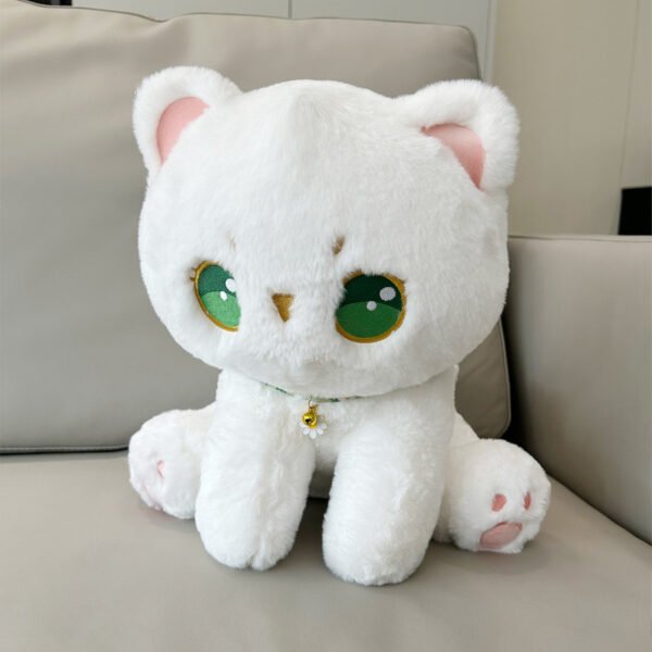 Cartoon Cute Mori Style Cat Green Eyes Kitten Doll Plush Toys Decorative Furry Pet Cat Ornaments - Image 5