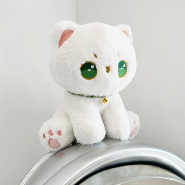 Cartoon Cute Mori Style Cat Green Eyes Kitten Doll Plush Toys Decorative Furry Pet Cat Ornaments - Image 6