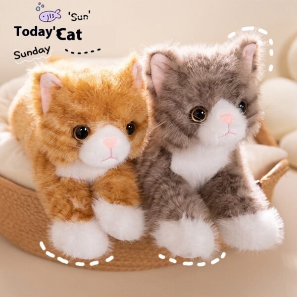 Simulation Cat Lying Style Doll Cute Plush Toy Ragdoll Home Ornaments