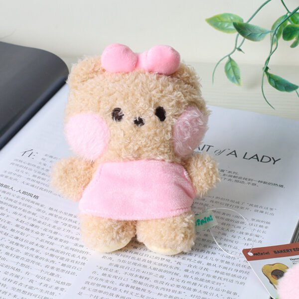 Bread Little Bear Plush Toys Cute Yellow Chicken Frog-shaped Wallet Package Pendant Rabbit Doll Keychain Ornaments - Image 3