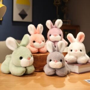 Simulation Cute Plush Rabbit Doll Decorative Ornaments