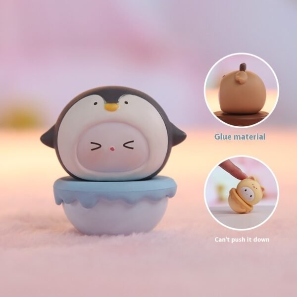 Cute Hard Vinyl Small Ornaments Home Desktop Ornament Doll - Image 4