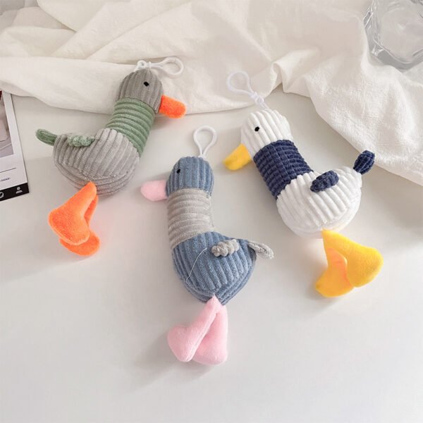 Plush Doll Cheering Duck Small Pendant Cute Cartoon Bag Keychain Ugly Cute Animal Doll Ornaments - Image 5