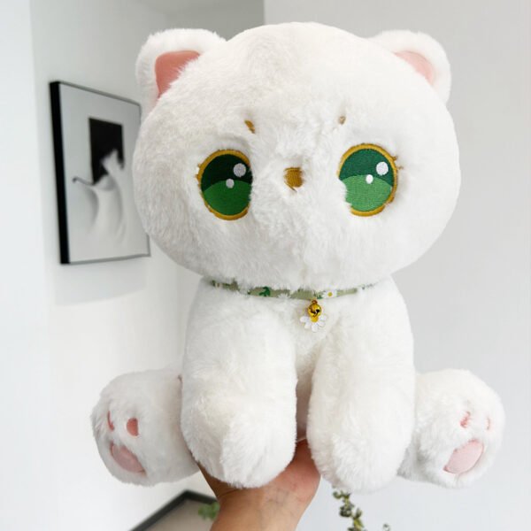 Cartoon Cute Mori Style Cat Green Eyes Kitten Doll Plush Toys Decorative Furry Pet Cat Ornaments - Image 3