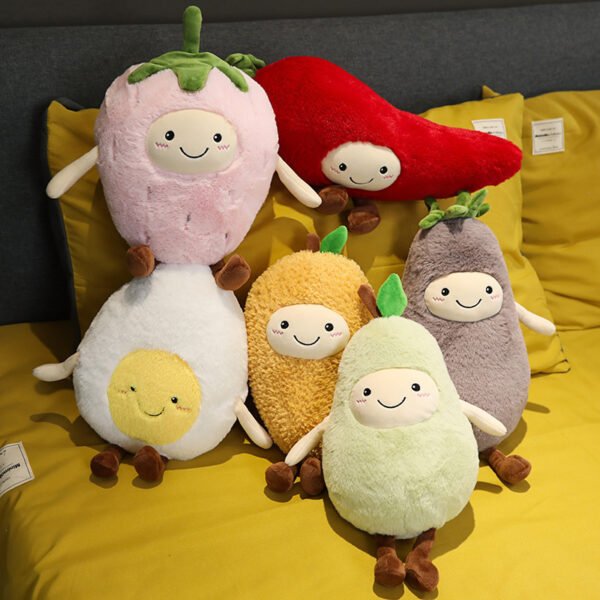 Eggplant Fruit Plush Doll Strawberry Pillow Children's Toy Domestic Ornaments - Image 2