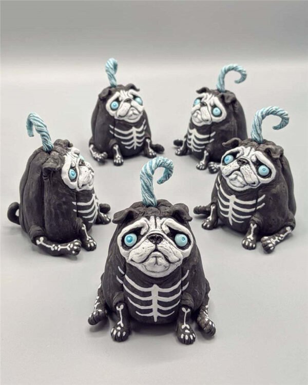 Pumpkin Dog Doll Ornaments Christmas Animal Ornaments Resin Crafts - Image 4