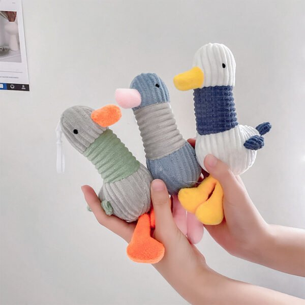 Plush Doll Cheering Duck Small Pendant Cute Cartoon Bag Keychain Ugly Cute Animal Doll Ornaments - Image 8