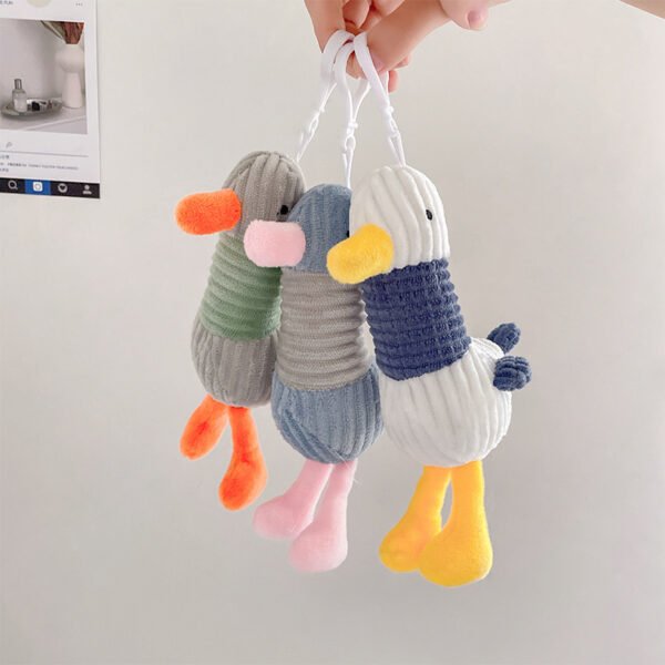 Plush Doll Cheering Duck Small Pendant Cute Cartoon Bag Keychain Ugly Cute Animal Doll Ornaments - Image 4