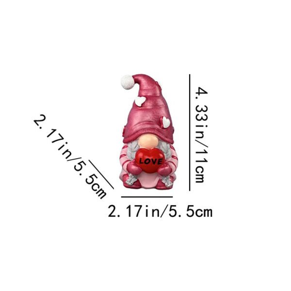 Plastic Resin Rudolf Doll Faceless Ornament - Image 6