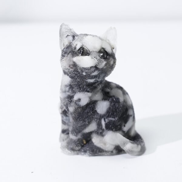 Natural Crystal Gravel Epoxy Cute Cat Lucky Kitten Animal Doll Ornaments - Image 4