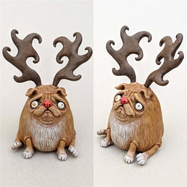 Pumpkin Dog Doll Ornaments Christmas Animal Ornaments Resin Crafts - Image 8