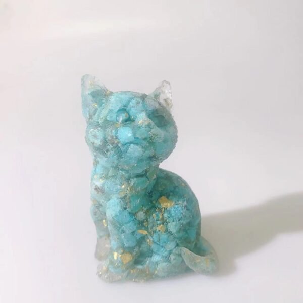 Natural Crystal Gravel Epoxy Cute Cat Lucky Kitten Animal Doll Ornaments - Image 9