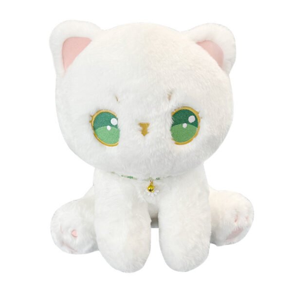 Cartoon Cute Mori Style Cat Green Eyes Kitten Doll Plush Toys Decorative Furry Pet Cat Ornaments - Image 2